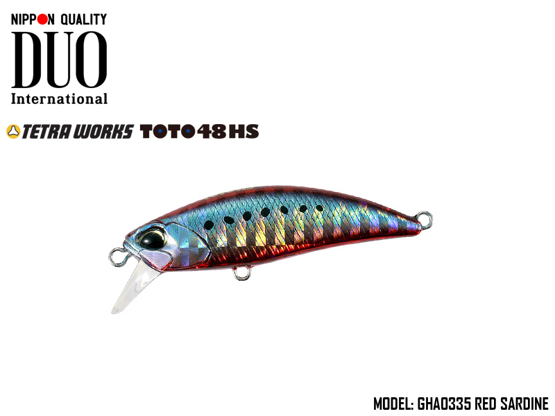 DUO Tetra Works ToTo 48HS (Length: 48mm, Weight: 4.3g, Color: GHA0335 Red Sardine)