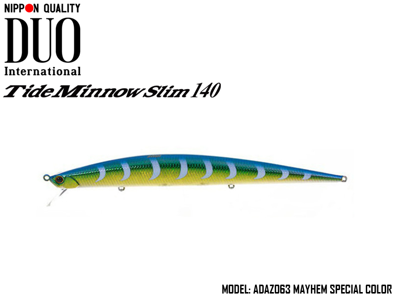 DUO Tide Minnow Slim 140 Lures (Length: 140mm, Weight: 18g, Model: ADAZ063 Mayhem Special Color)