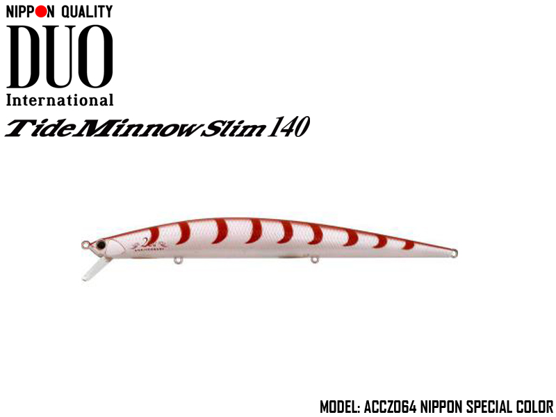 DUO Tide Minnow Slim 140 Lures (Length: 140mm, Weight: 18g, Model: ACCZ064 Nippon Special color)