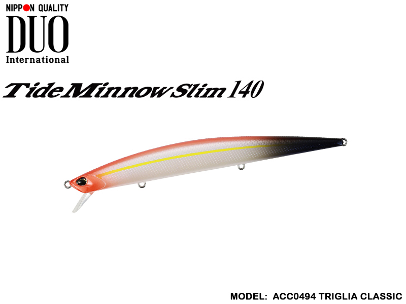 DUO Tide Minnow Slim 140 Lures (Length: 140mm, Weight: 18g, Model: ACC0494 Triglia Classic