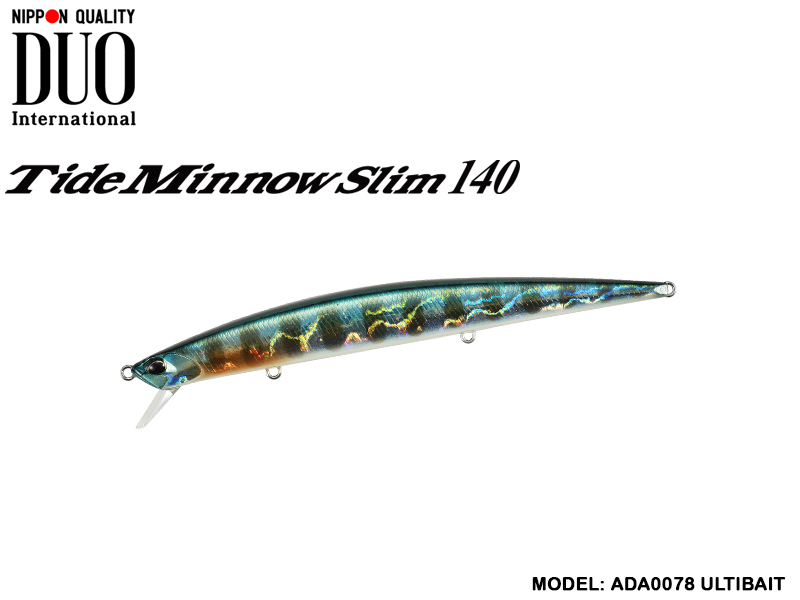 DUO Tide Minnow Slim 140 Lures (Length: 140mm, Weight: 18g, Model: ADA0078 Ultibait)