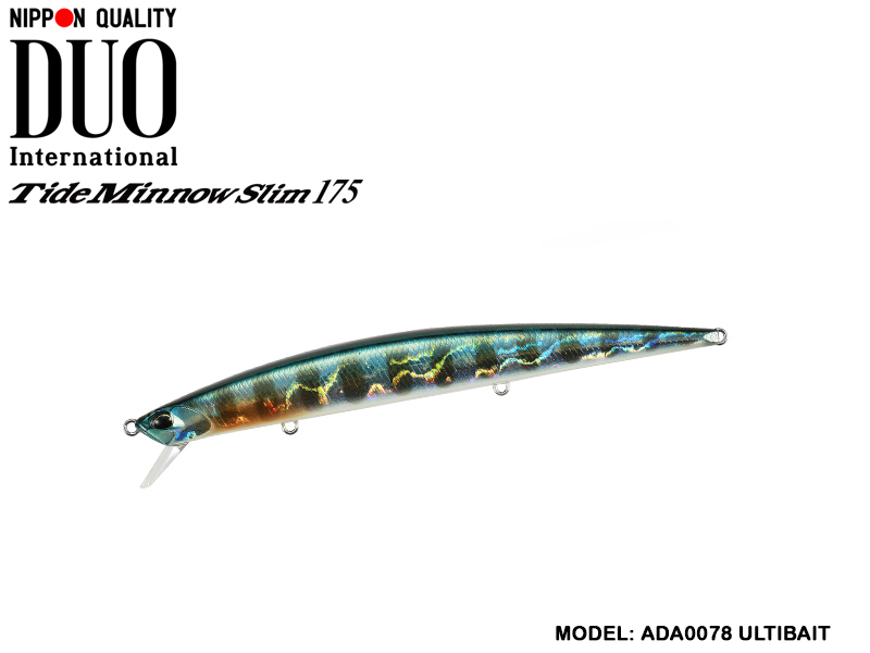 DUO Tide-Minnow Slim 175 Lures (Length: 175mm, Weight: 27g, Color: ADA0078 Ultibait)
