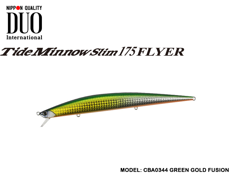 DUO Tide-Minnow Slim 175 Flyer (Length: 175mm, Weight: 29g, Color: CBA0344 Green Gold Fusion)