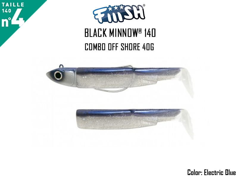 FIIISH Black Minnow 140 - Combo Off Shore (Weight: 40gr, Color:Electric Blue + Electric Blue body)