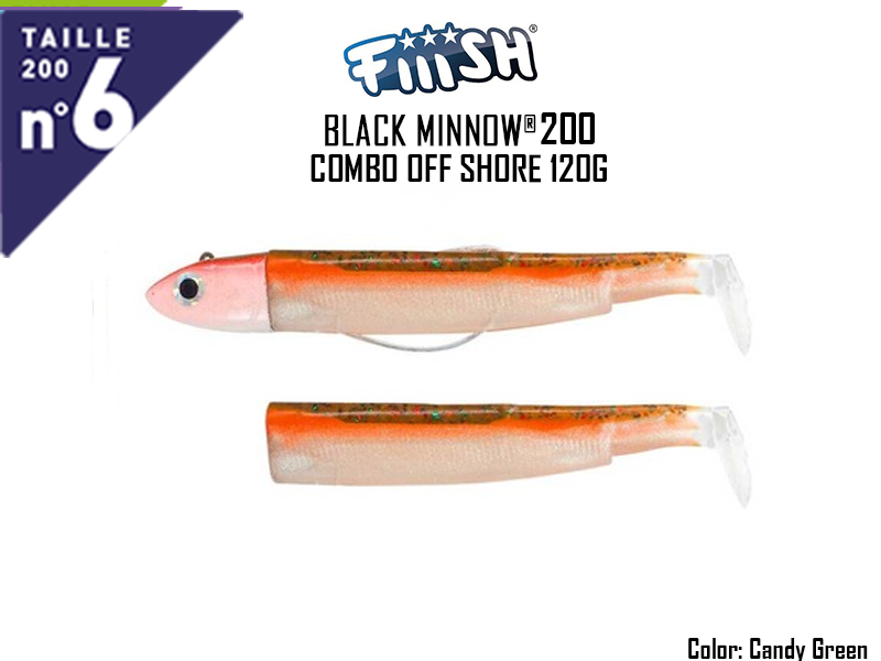 FIIISH Black Minnow 200 - Combo Off Shore (Weight: 120gr, Color: Candy Green + Candy Green Body)
