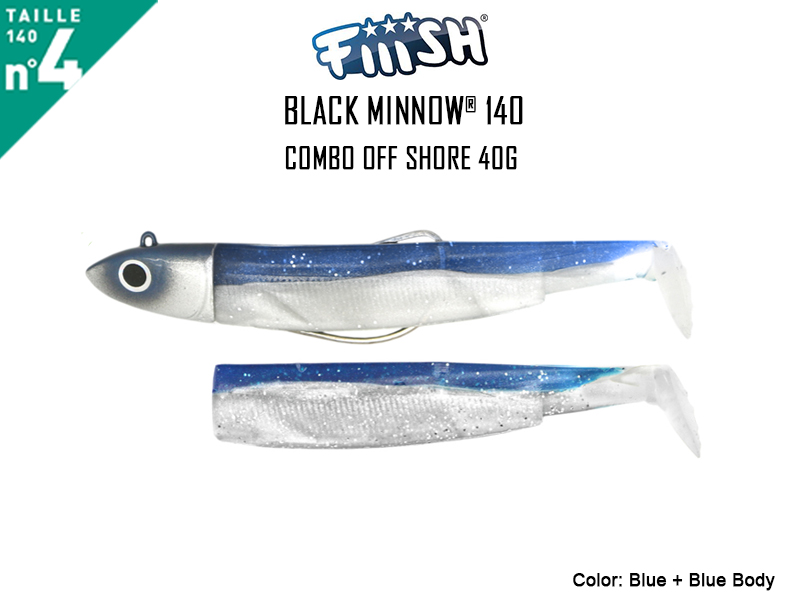 FIIISH Black Minnow 140 - Combo Off Shore (Weight: 40gr, Color: Blue + Bluei Body)