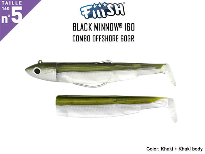 FIIISH Black Minnow 160 - Combo Off Shore (Weight: 60gr, Color: Khaki + Khaki Body)