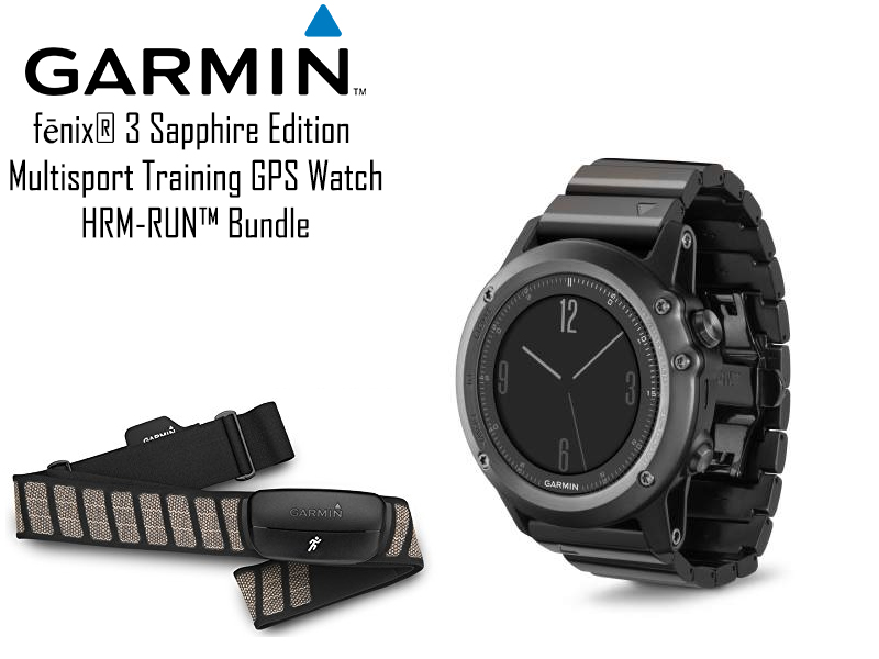 Garmin f?nix� 3 Sapphire Edition Multisport Training GPS Watch HRM-RUN� Bundle