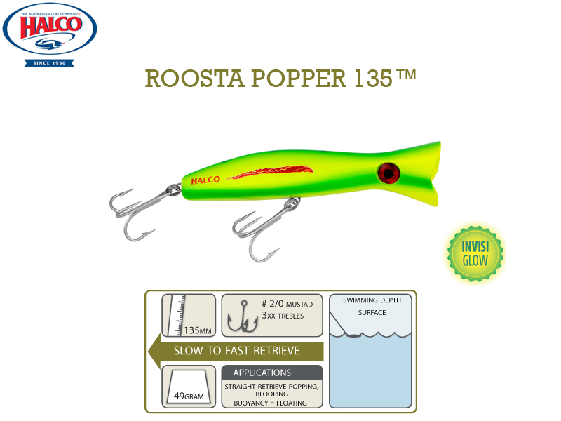 Halco Roosta Popper 135 (135mm, 49gr, Color: H89)
