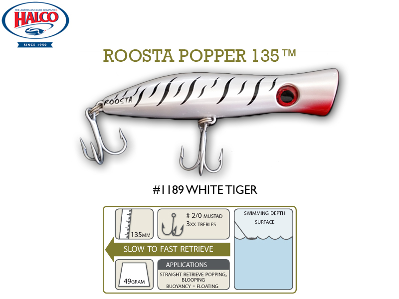 Halco Roosta Popper 135 (135mm, 47gr, Color: 1189)