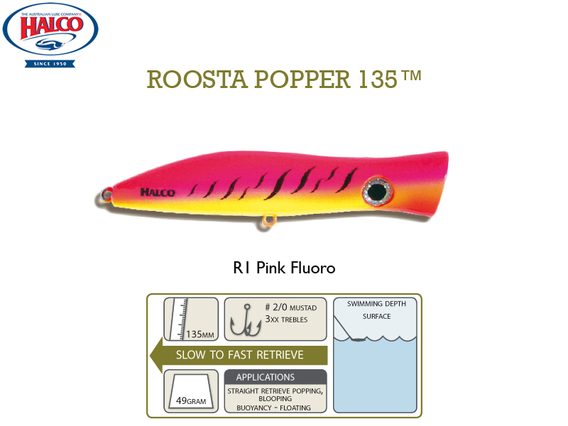 Halco Roosta Popper 135 (135mm, 47gr, Color: R1)