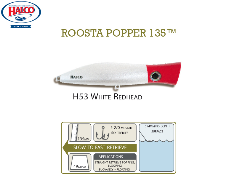 Halco Roosta Popper 135 (135mm, 47gr, Color: H53)