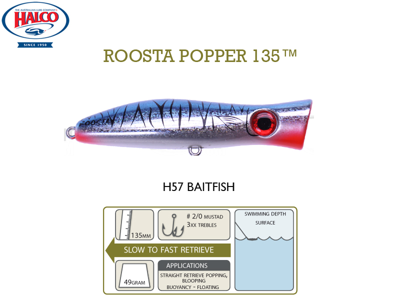Halco Roosta Popper 135 (135mm, 47gr, Color: H57)