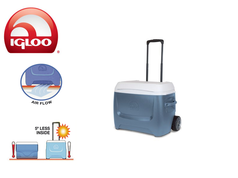 Igloo Cooler Island Breeze MaxCold 50 Roller (Blue, 47 liters)