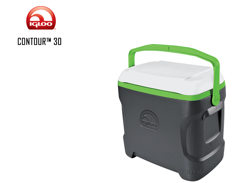 Igloo Cooler Contour (Quarts: 30, Color: Meteorite Nuclear Green White)