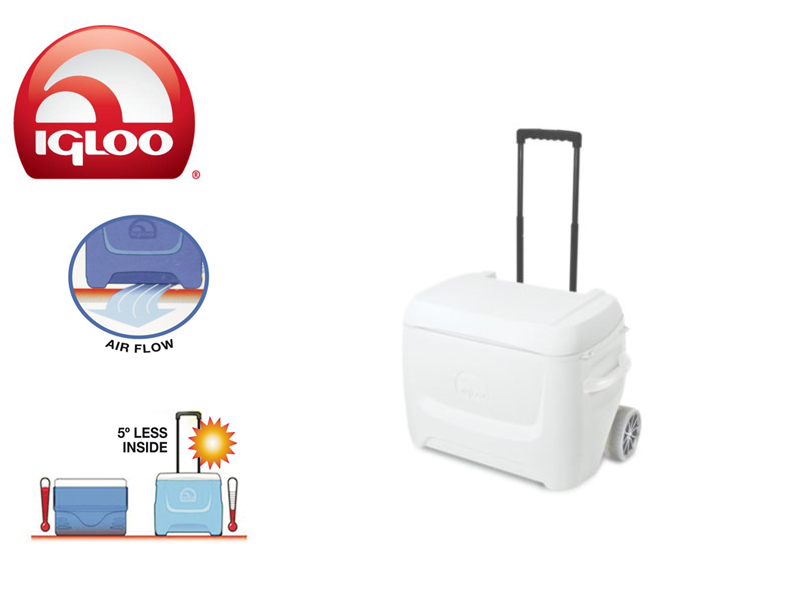 Igloo Cooler Marine Breeze 50 Roller (White, 47 liters)