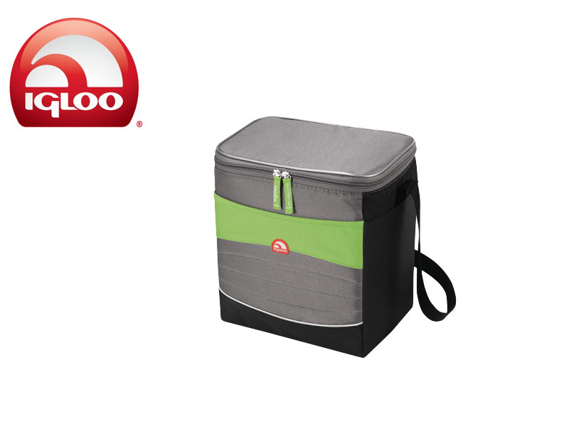 Igloo Cooler Vertical Soft 12 (Green/Grey, 12 Cans/8 Liters)