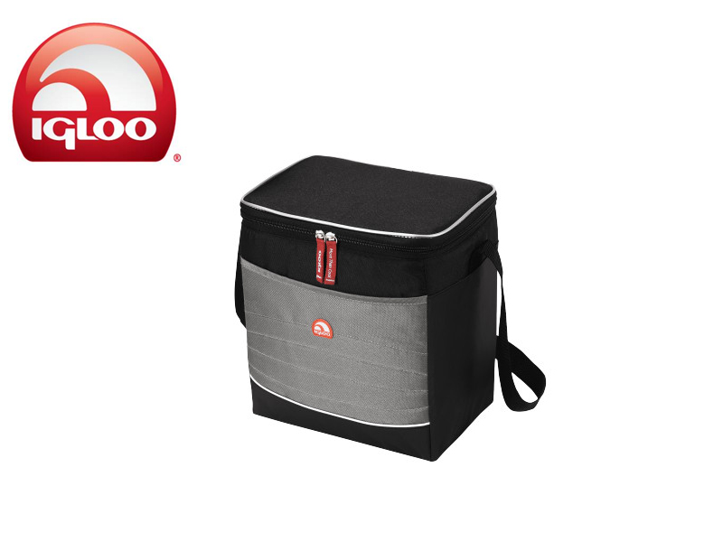 Igloo Cooler Vertical Soft 12 (Grey/Black, 12 Cans/8 Liters)