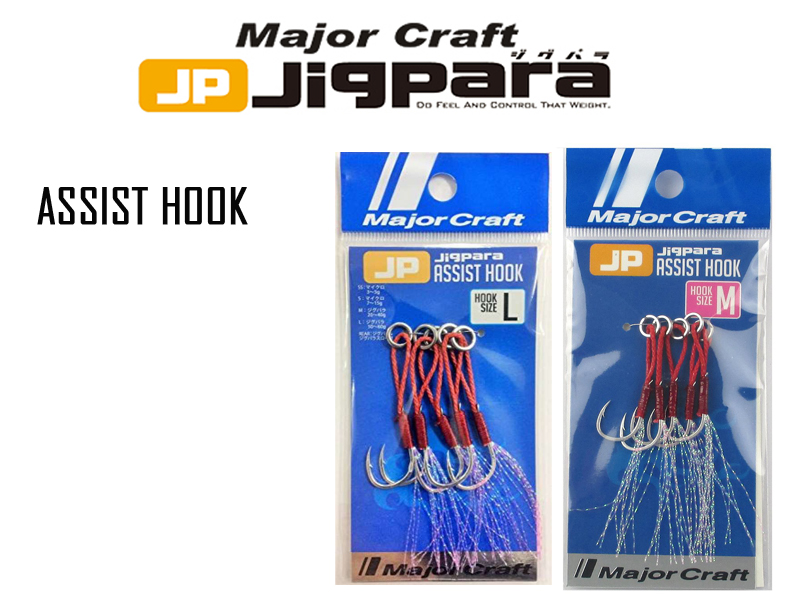 Major Craft Jigpara Assist Hook LL (Weight: 40-60gr, Pack: 5pcs)