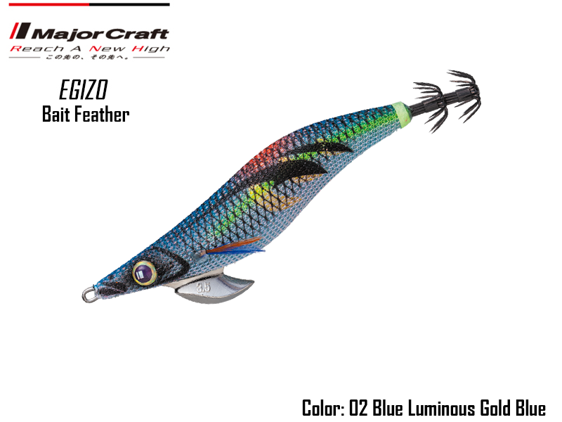 Major Craft Egizo Bait Feather-3.5 (Size:3.5, Weight: 20gr, Color: #02)