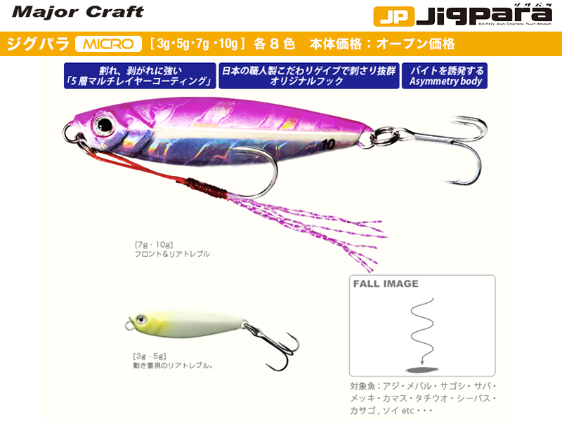 Major Craft Jigpara Micro (Color: #03 Red-Gold, Weight: 10gr)