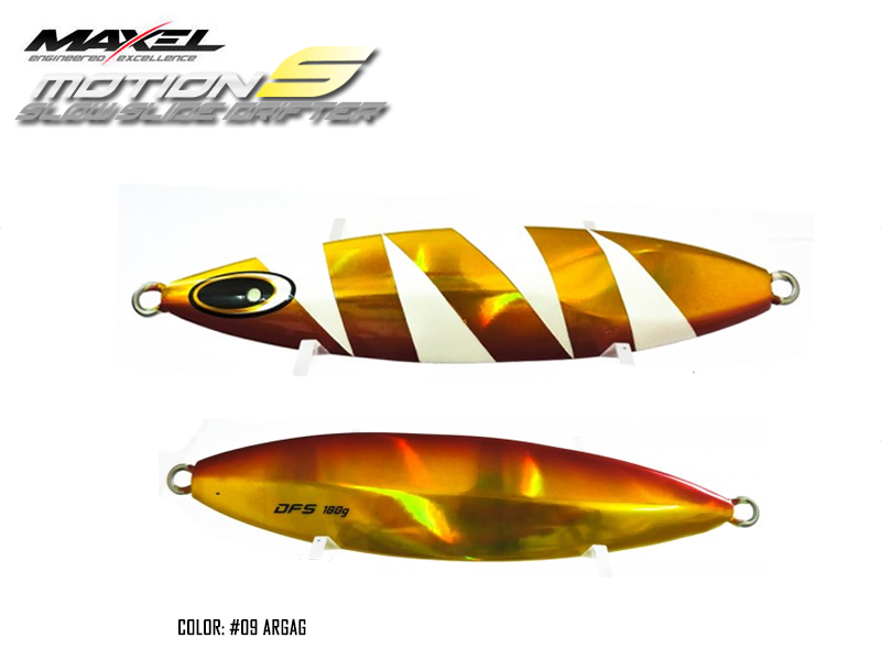 Maxel Dragonfly Jigs Motion S Slow Rider (Length: 133mm, Weight: 180gr, Color: #09 ARGAG)