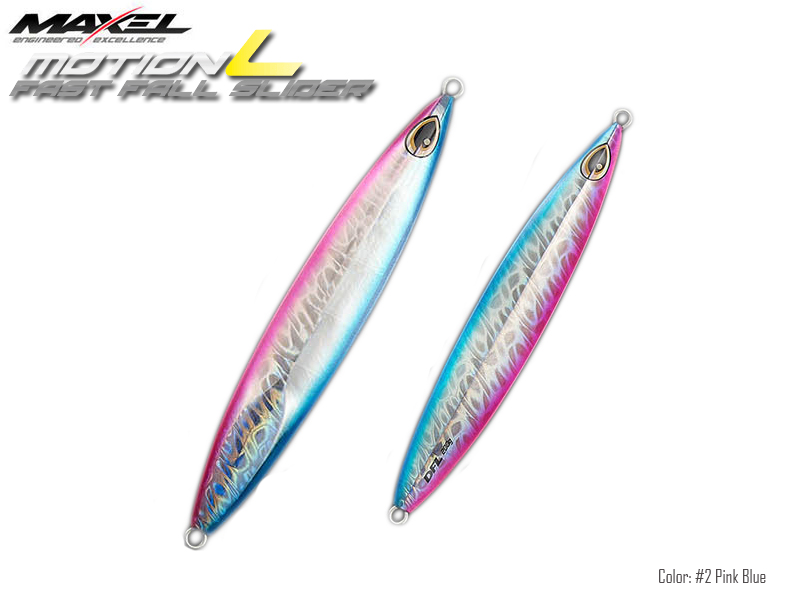 Maxel Dragonfly Jigs Motion L Fast Fall Slider (Length: 175mm, Weight: 200gr, Color: #2 Pink Blue)