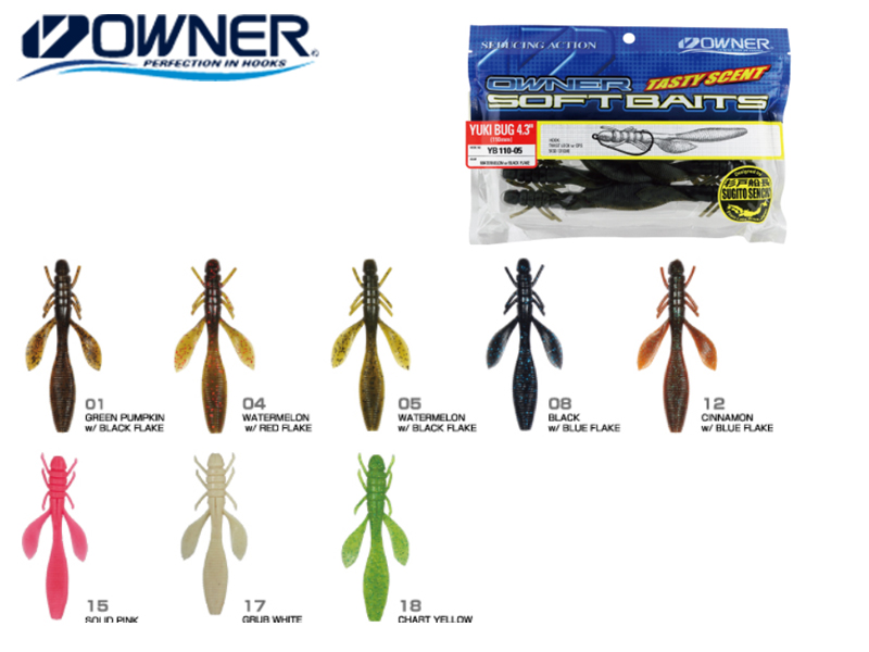 Owner Yuki Bug Worm YB-110 (110mm, 4.3”, Colour:15)