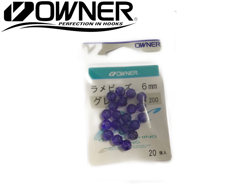 Owner 81090 Rame Beads 6mm (#2, Color: Grape, Qty: 20pcs)
