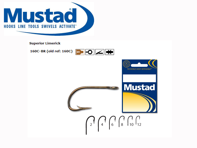 Mustad 92247-BR Baitholder Hooks (Size: 10, Pack: 10) Mustad 92247