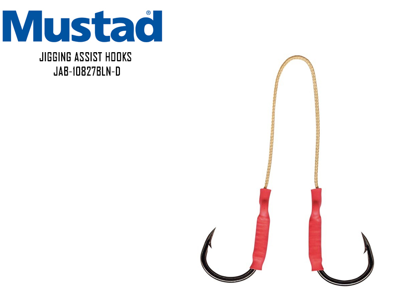 Mustad Jigging Assist Hooks JAB-10827BLN-D (Size: 6/0, Breaking Strength: 140lb, Length: 11cm, Pack: 3pcs)