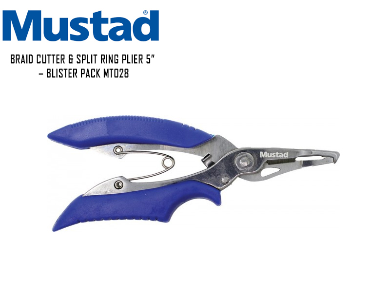 Mustad Braid Cutter & Split Ring Plier 5" - Blister Pack MT028