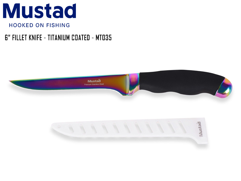 Mustad 6" Fillet Knife - Titanium Coated - MT035