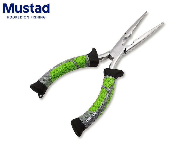 Mustad MT117 8" Straight Nose Pliers - Green