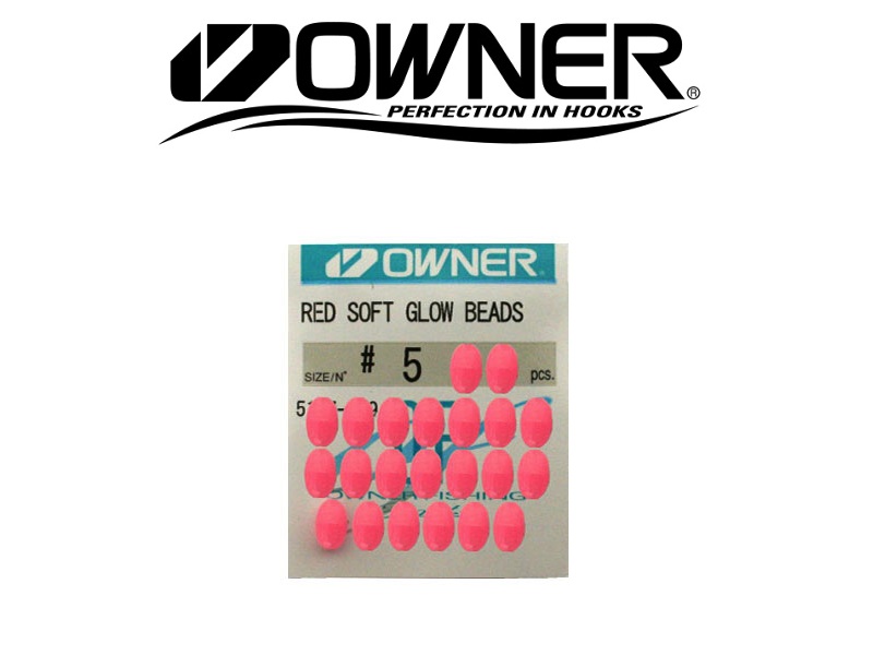 Owner 5197 Soft Glow Beads Red (#3, 28pcs)