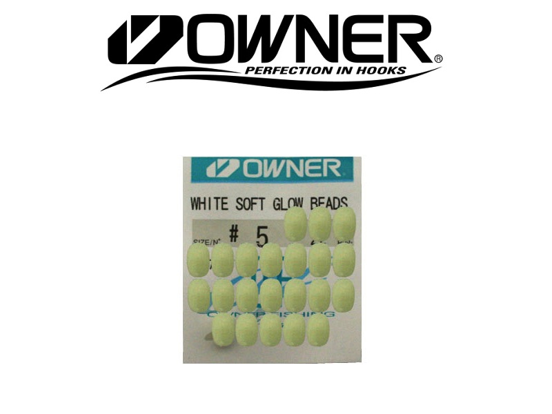 Owner 5197 Soft Glow Beads White (#5, 22pcs)