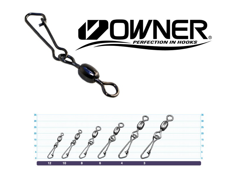 Owner 52567 Hooked Snap Swivel (#1, 101lb, 5pcs)