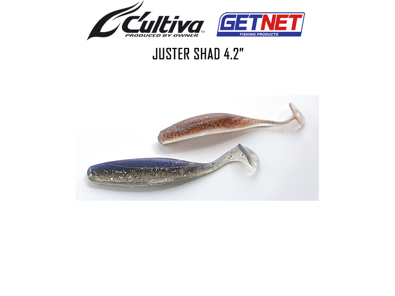 Cultiva GetNet Juster Shad 4.2" (Length: 4.2", Color: GN-23-04 Scuppernong, Pack: 7pcs)