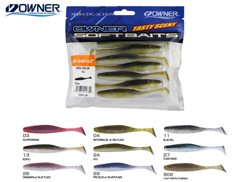 Cultiva JRS-105 Juster Shad (Length:105mm, Color: 04, Pack: 7pcs)