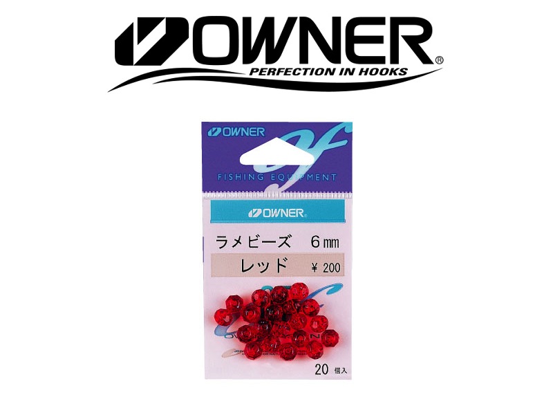 Owner 81090 Rame Beads 6mm (#1, Color: Red)