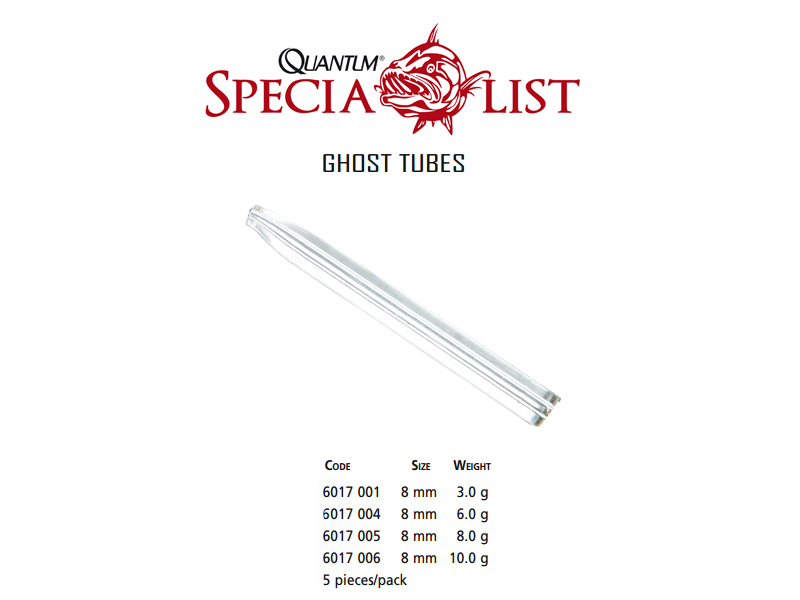 Quantum Specialist Ghost Tubes (Weight: 10gr, Ø: 8mm, Pack: 5pcs)