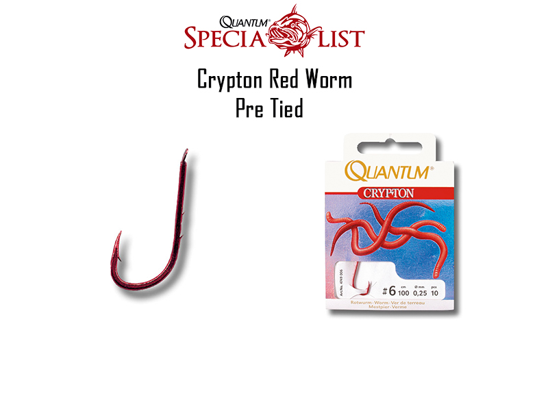 Quantum Crypton Red Worm (Size:#10, Ø:0.20mm, Length: 70cm)
