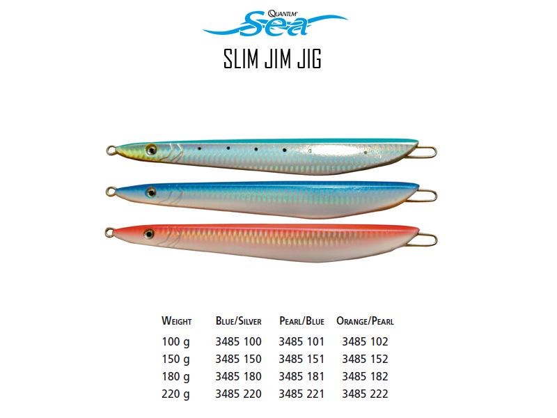 Quantum Slim Jim Jig (Weight: 200gr, Color: Pearl Blue)