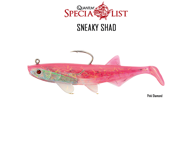 Quantum Sneaky Shad (Length: 10cm, Weight: 16gr, Color: Pink Diamond, Pack: 3pcs)