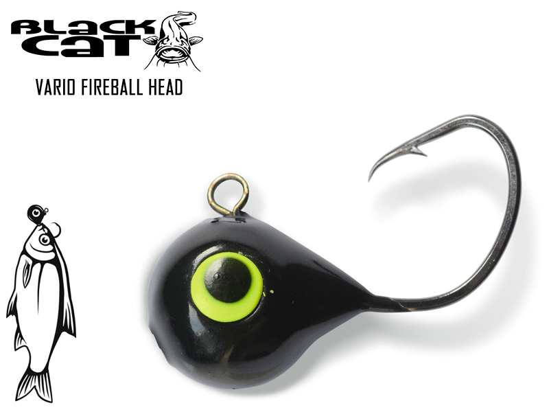 Black Cat Vario Fireball Head (Weight: 160gr, Hook Size: 8/0)