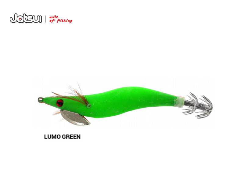 Jatsui Full Color Lumo Squid Jig (Size: 3.0, Color: Lumo Green)
