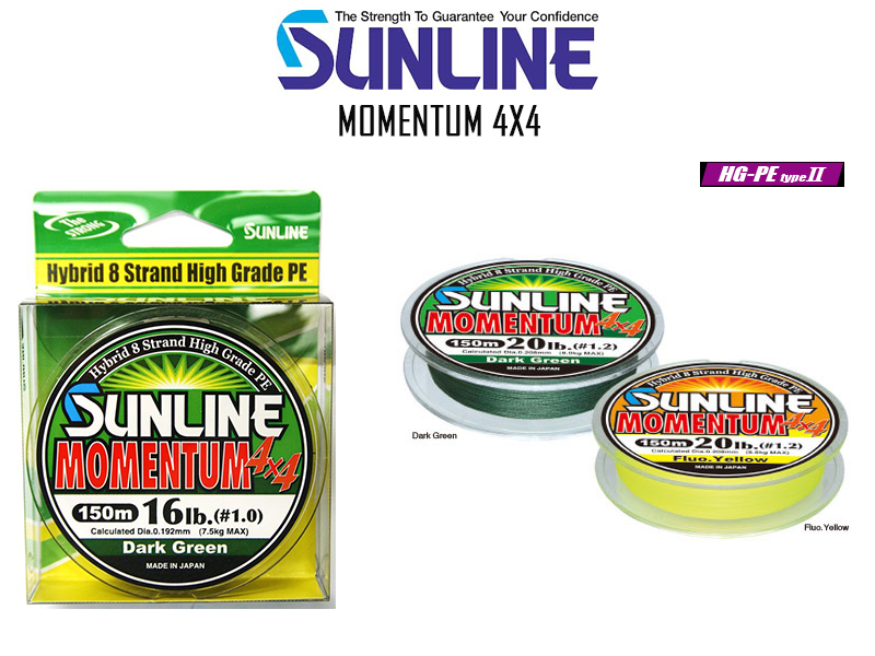 Sunline Momentum 4X4 ( Length: 150mt, PE: 0.6, Color: Dark Green)