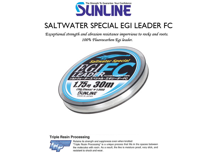 Sunline Special Egi FC (Length: 30mt, PE:#1.5, Strength: 6LB)