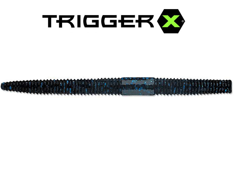 Trigger X Flutter Worm (6”, Colour: Black Blue Flake)