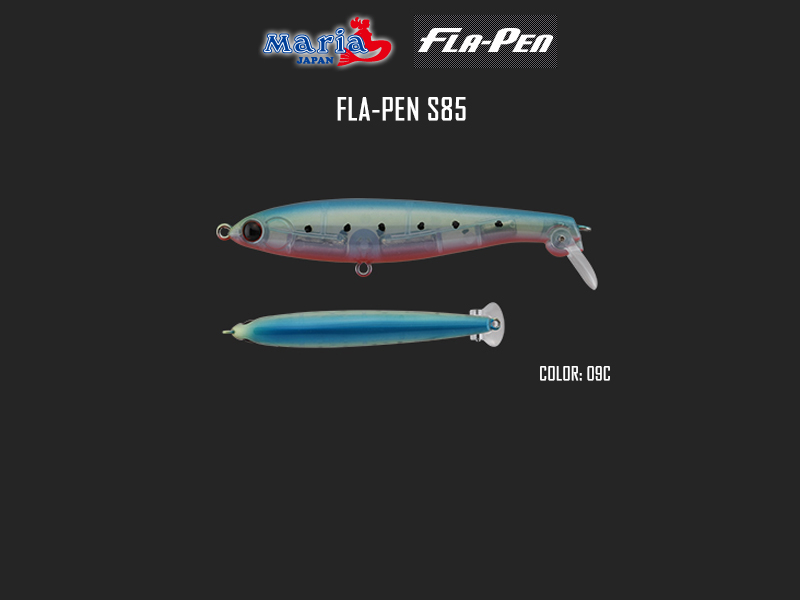 Maria Fla-Pen S85 (Length: 85mm, Weight: 15gr, Type: Sinking, Color: 09C)